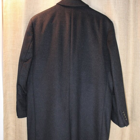 NWOT  $99 Hart Schaffner Marx Charcoal Wool/Cashmere Top Coat Overcoat 40S - Picture 2 of 16